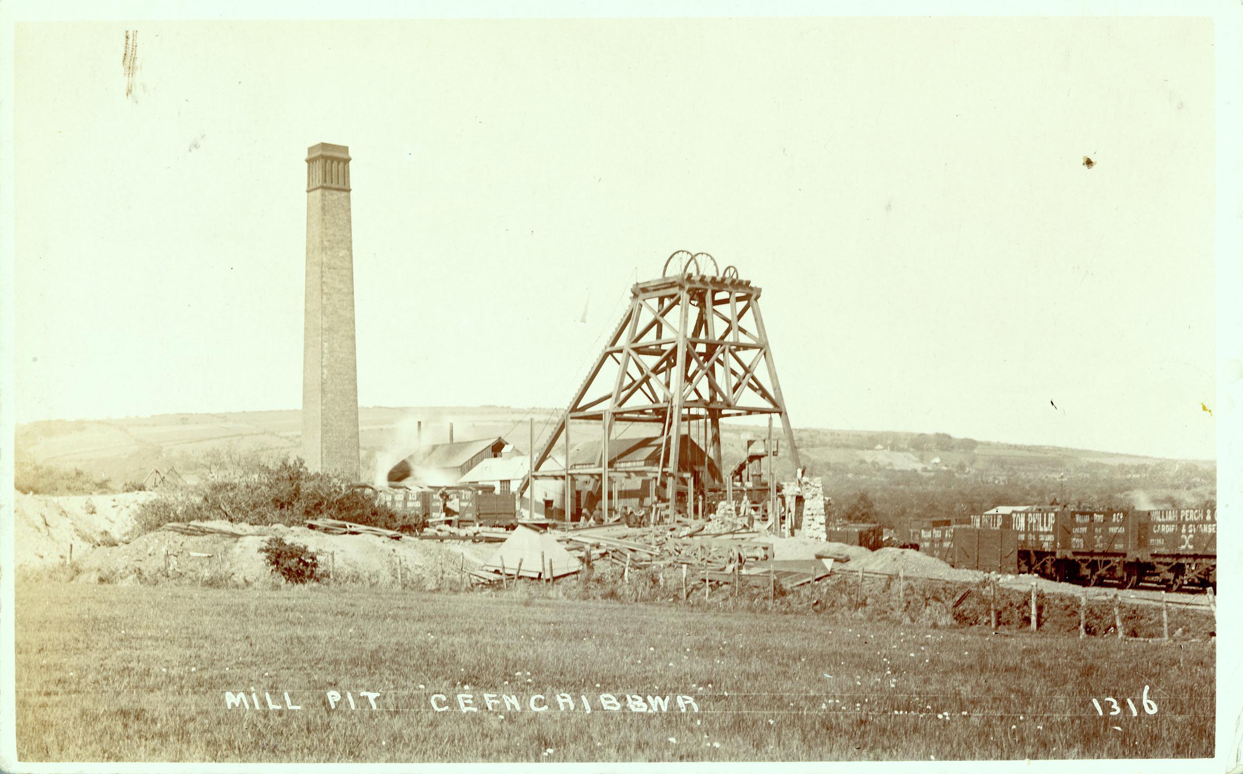 Mill Pit Cefn Cribbwr (postcard)