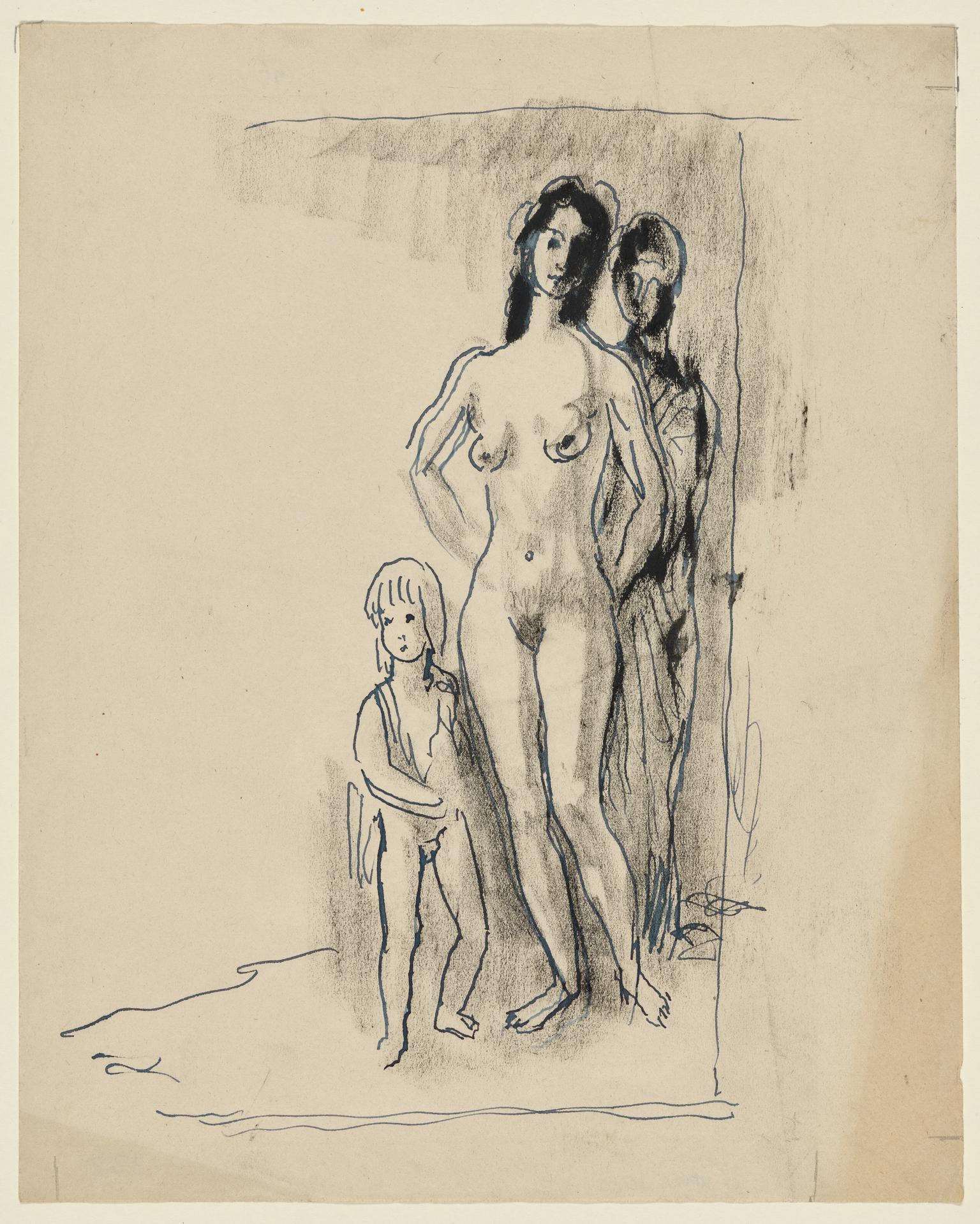 Two Figures with a Small Boy