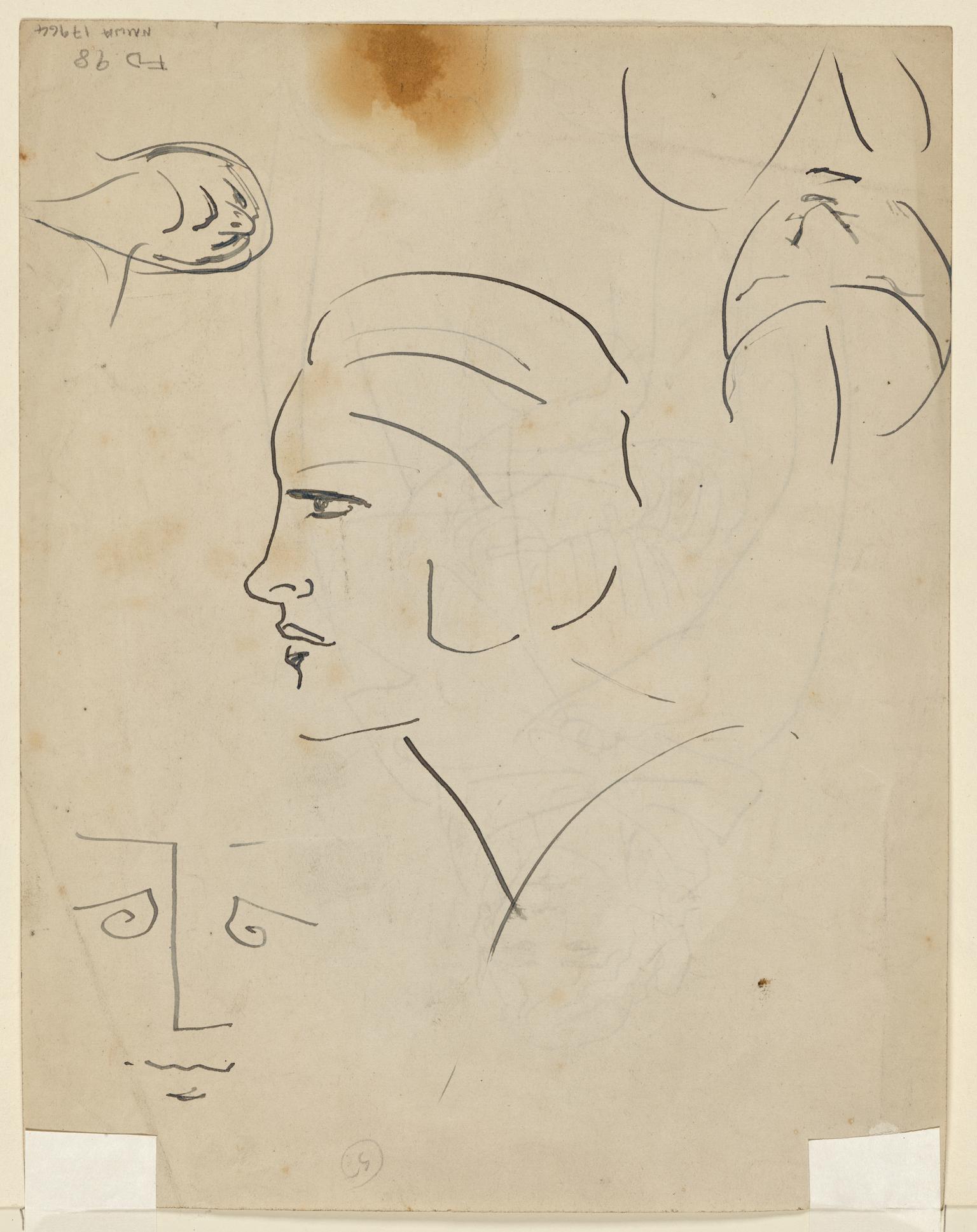 Three Quarter-Length Sketch of a Woman