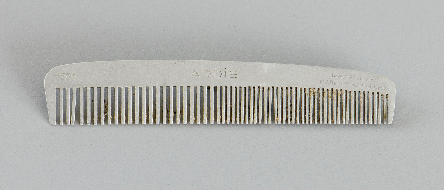 Addis stainless steel comb.