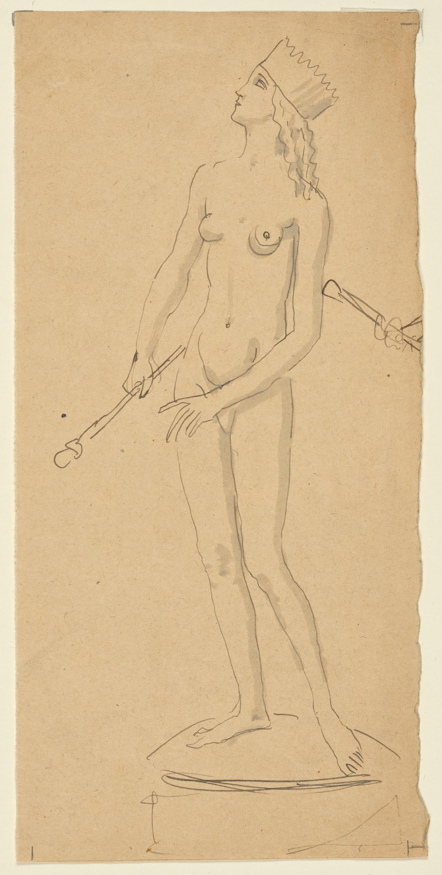 Standing Woman holding a Wand