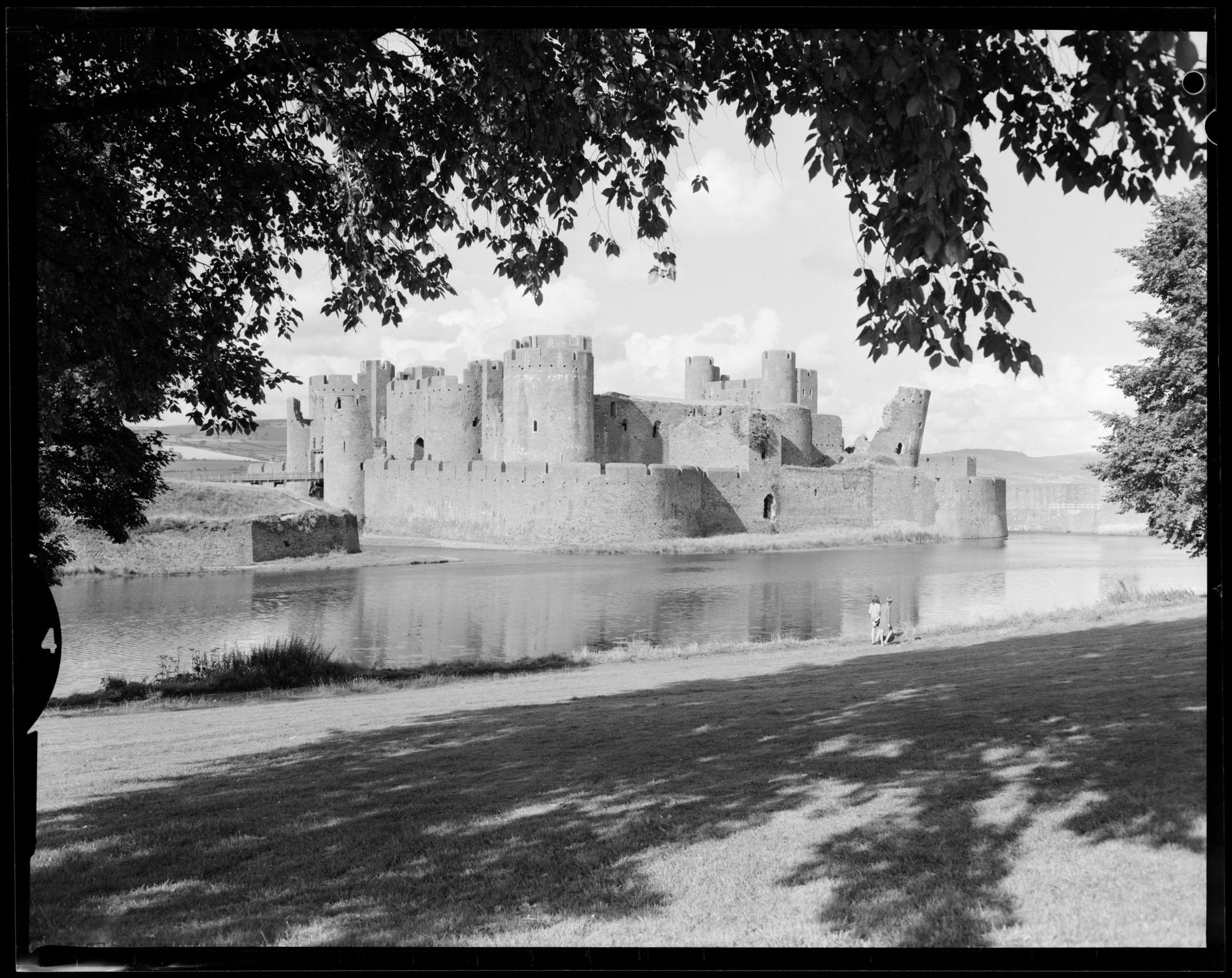 Caerphilly Castle, film negative