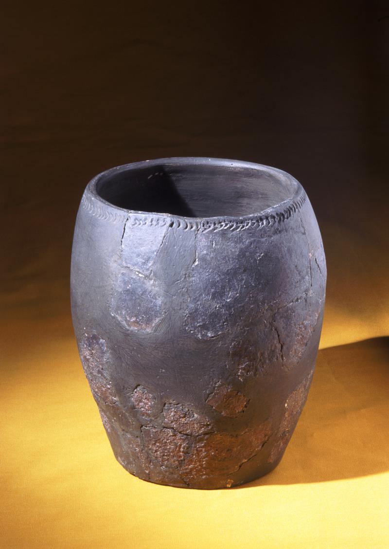 Early Iron Age pottery jar (restored)