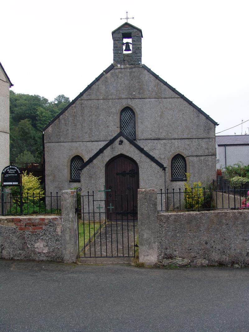 Front of St. Gabriel&#039;s Church, Cwm y Glo, 12 September 2013. The font from this church is accessioned as 2017.89.