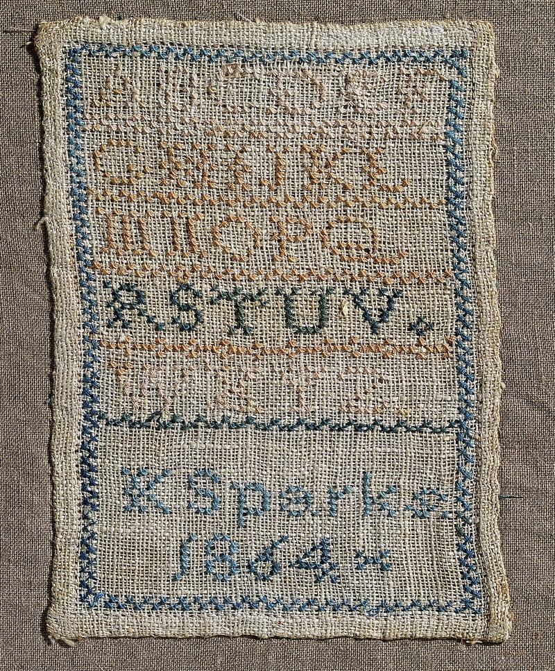 Embroidery sampler made by K. Sparkes, 1864

Embroidery sampler made by K. Sparkes, 1864