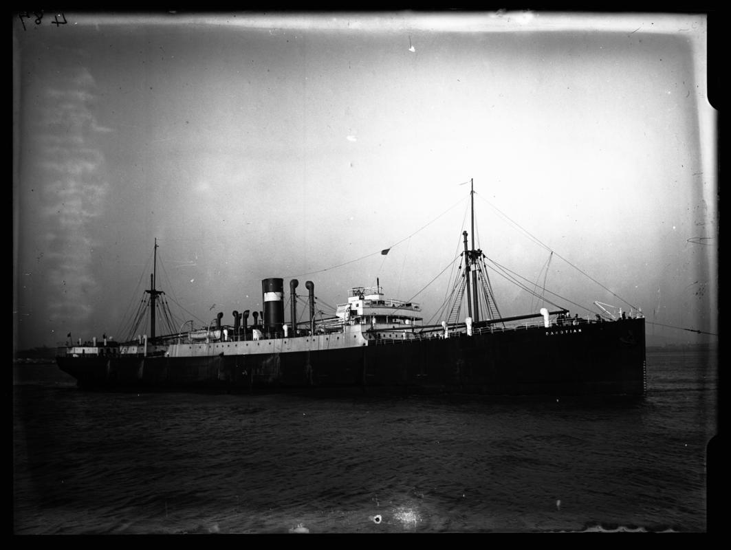 1/4 Starboard Broadside view of S.S. DAKOTIAN c.1936