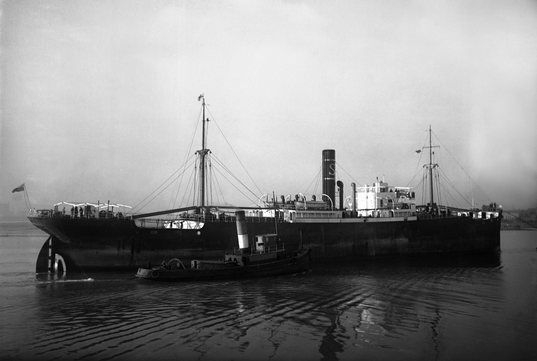 S.S. AMICUS, glass negative