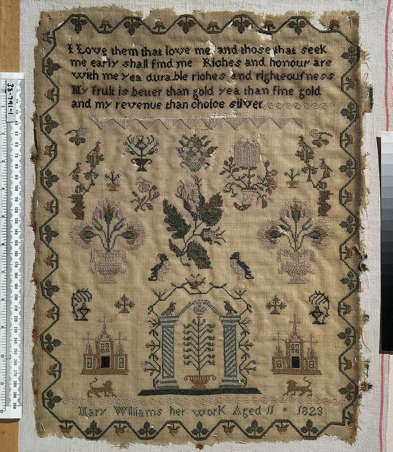 19th Century Sampler from Cardiff