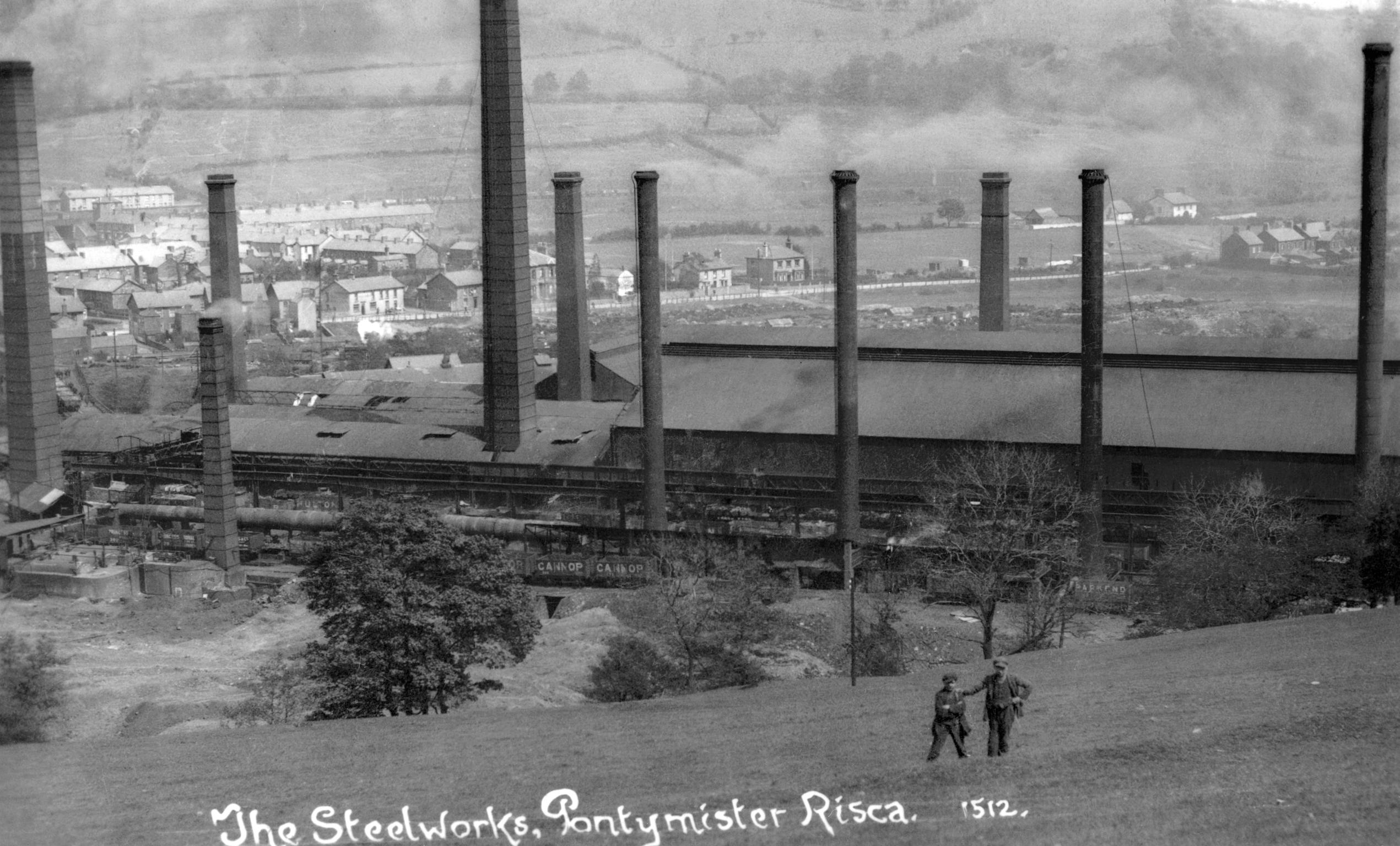 The Steelworks, Pontymister Risca (postcard)