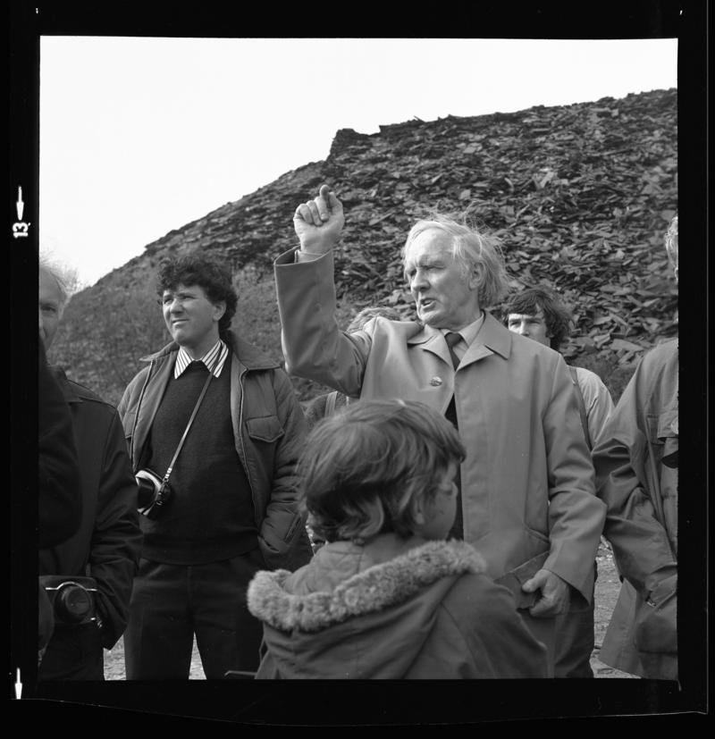 A group of people.  Photograph taken during a &#039;nature trail&#039; around Dinorwig Quarry, April 1976.



2014.35/193-196 appear on the same strip negative.