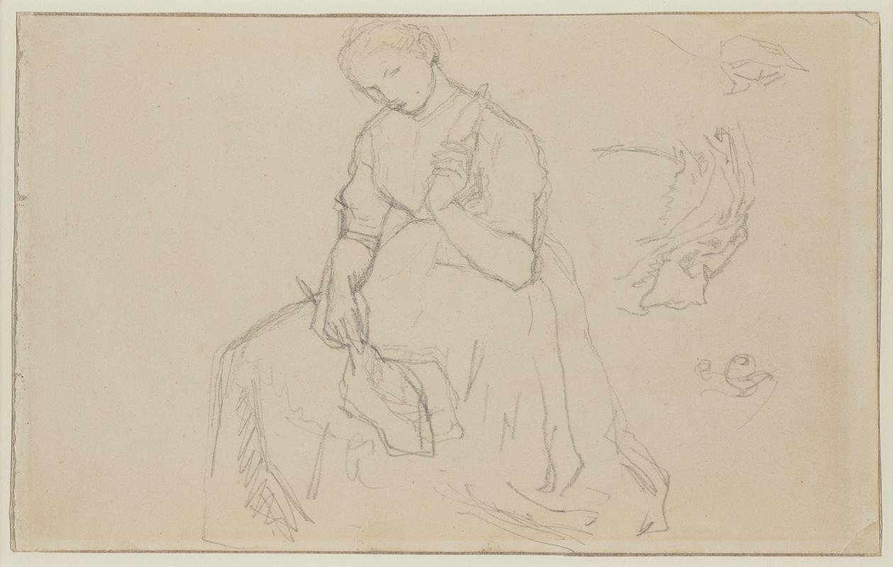 Study of Seated Woman with Distaff