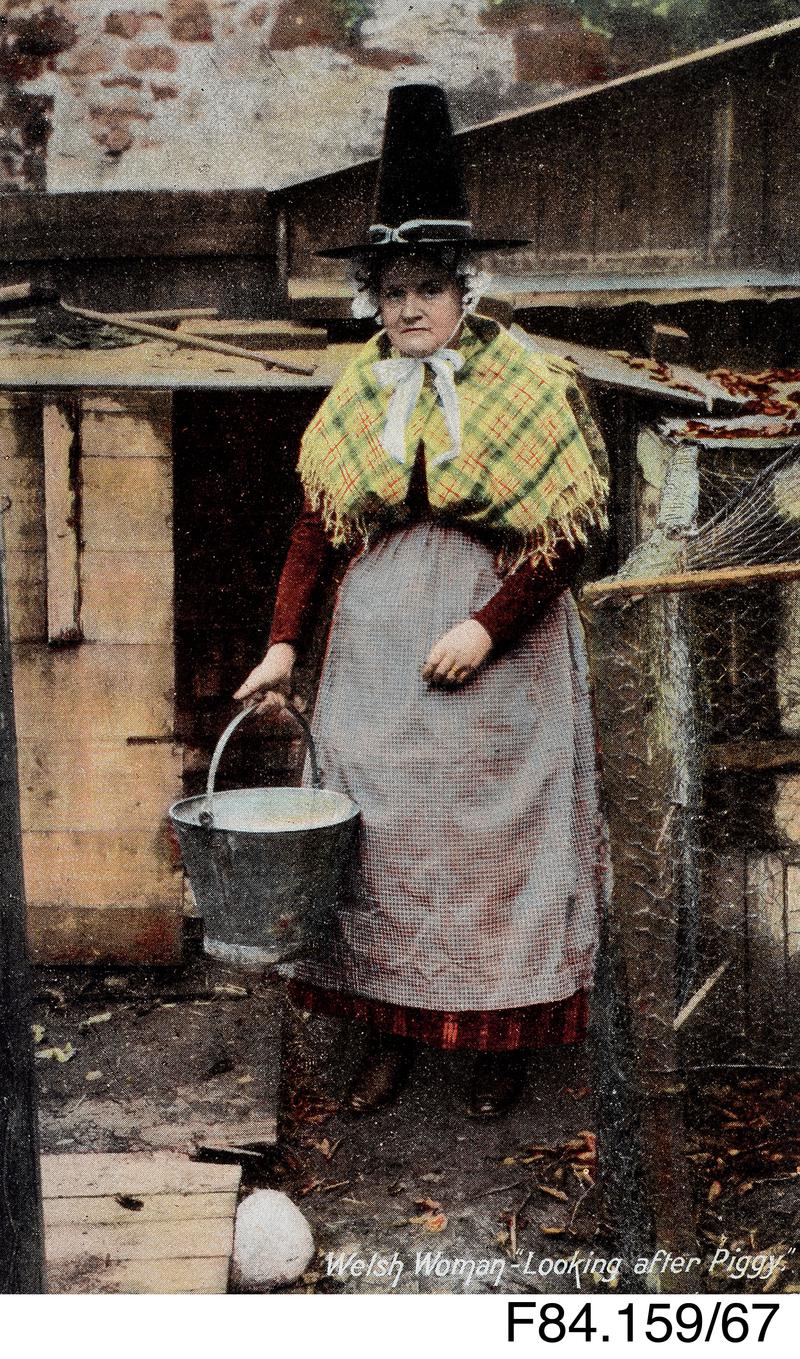 Welsh costume postcard