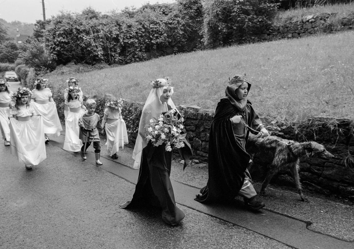 GB. WALES. Tintern. Queen&#039;s Jubilee parade. 2002.