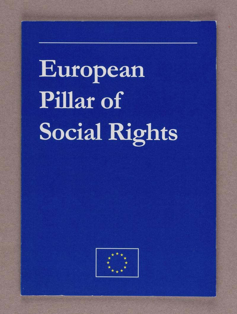 &#039;European Pillar of Social Rights&#039; booklet. Published by the European Commission.