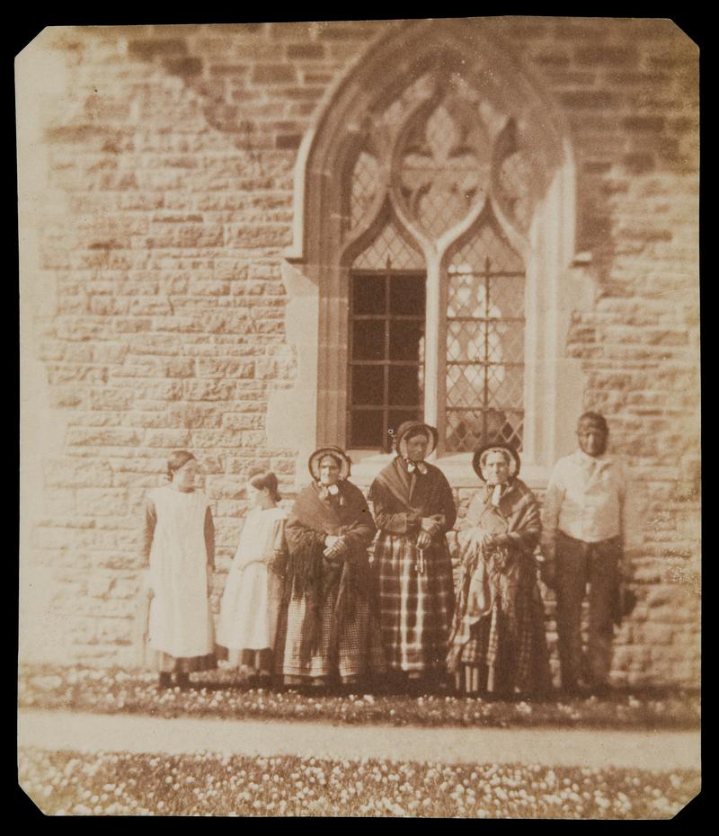 Group at church window