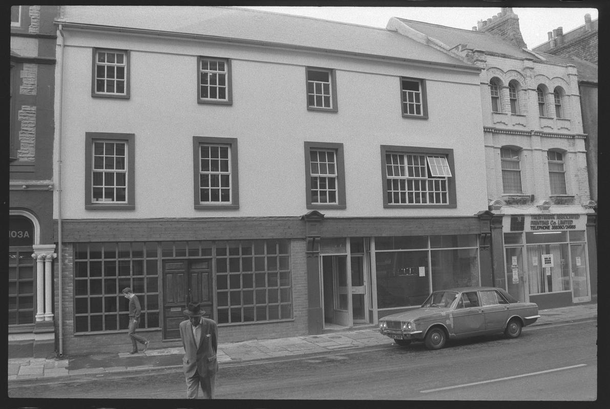 Renovated buildings on Bute Street, Butetown. Possibly a restaurant.