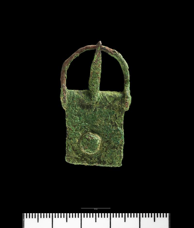 Roman copper alloy lorica segmentata buckle