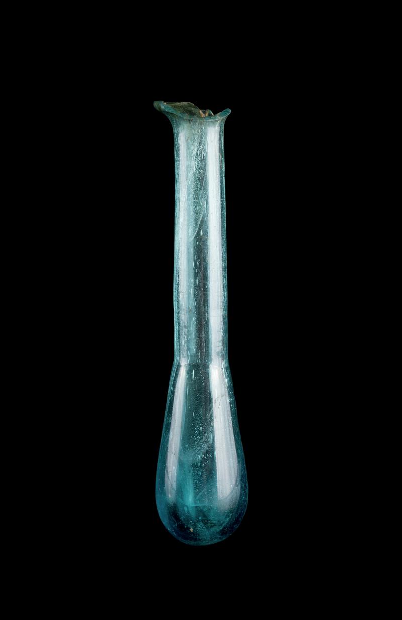 Roman glass unguent bottle