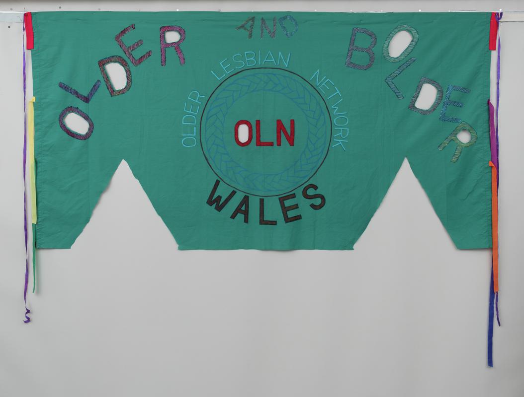 Banner of the Older Lesbian Network, Cardiff.