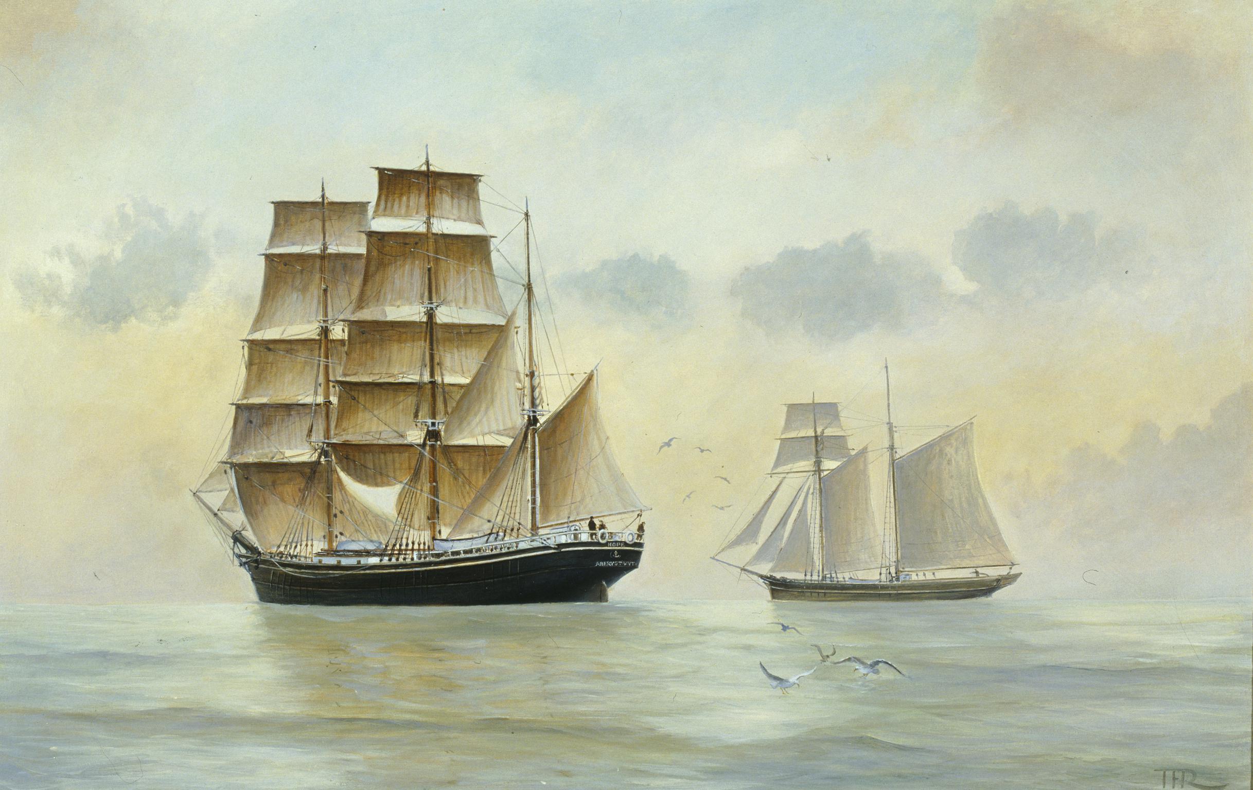The HOPE and AERON BELLE Sailing in Company (painting)