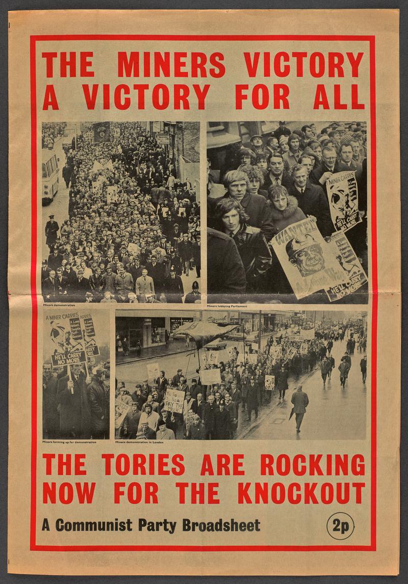 Front cover - The Miners Victory A Victory for All (newspaper / Poster)