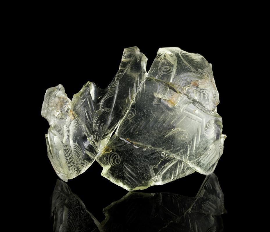 Roman glass globular bottle