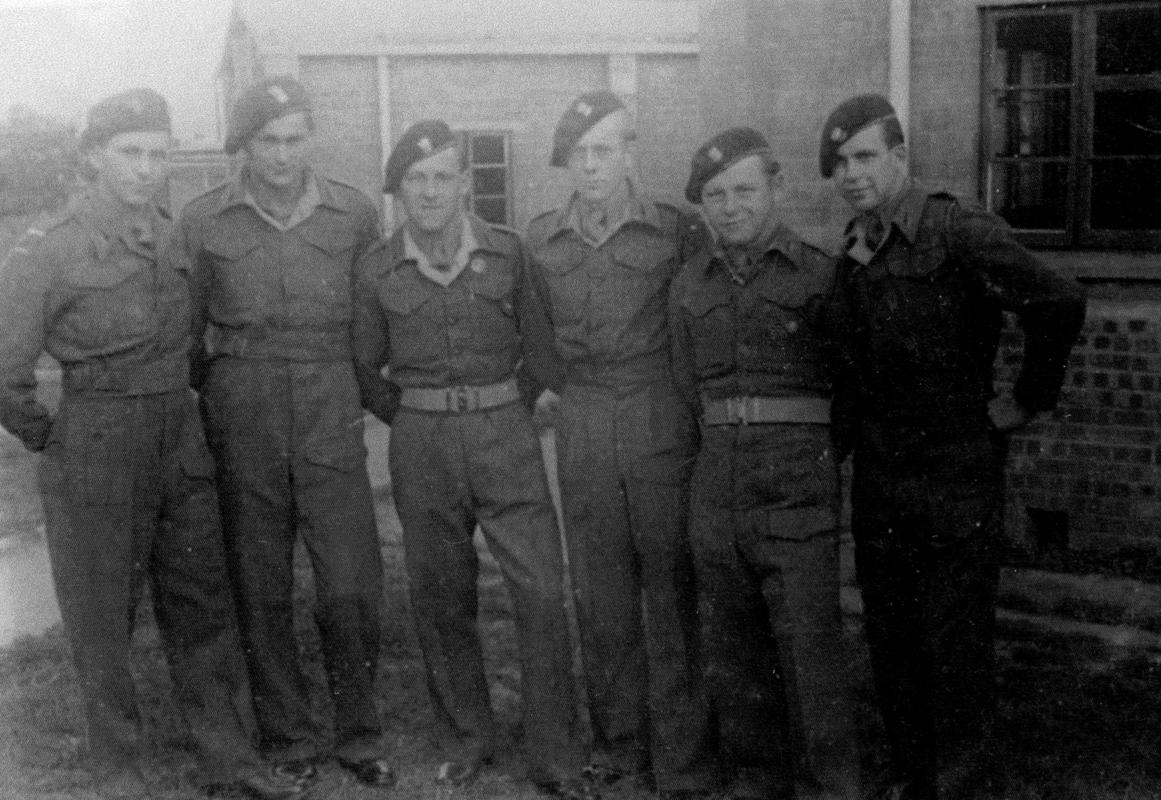 Mr A. Julke and 5 others at army camp, Catterick  (1943 /44)