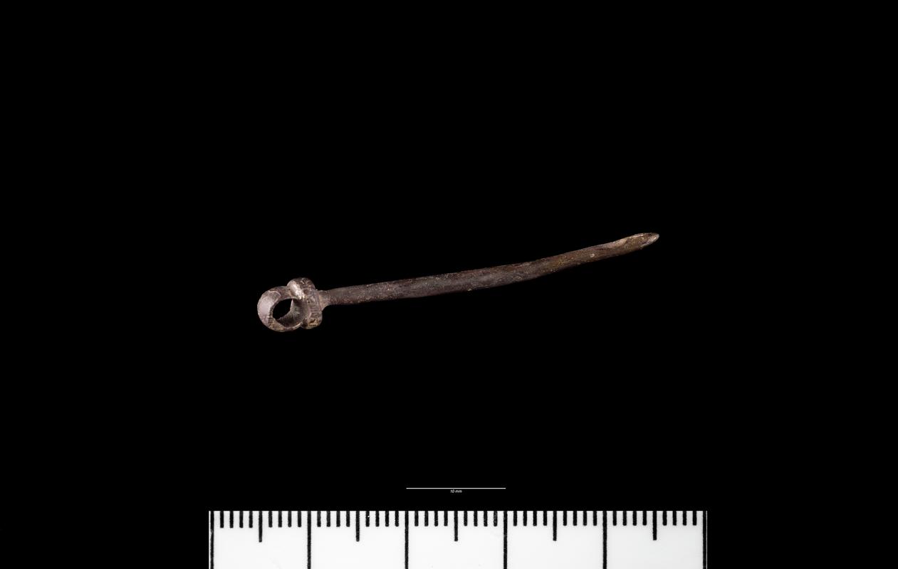 Medieval silver brooch pin