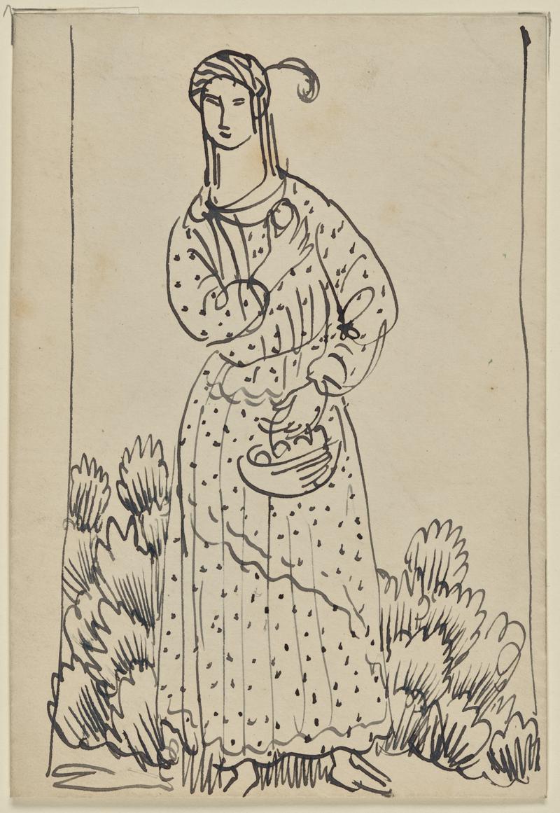 Woman Carrying a Basket