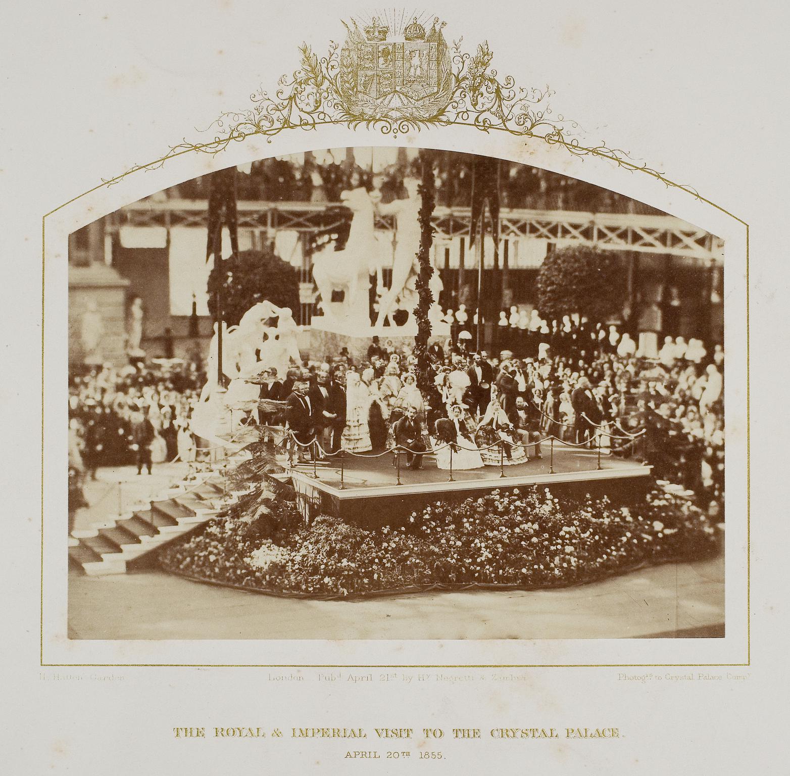 Royal visit to Crystal Palace 1855, photograph