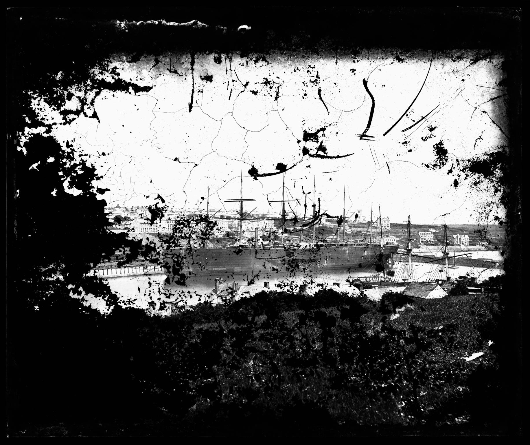 GREAT EASTERN at Milford Haven, glass negative