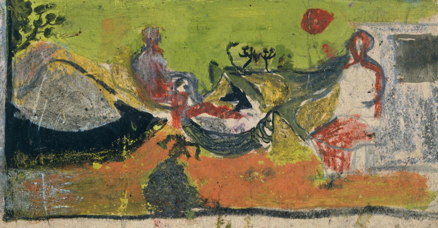 Two Figures in a Garden