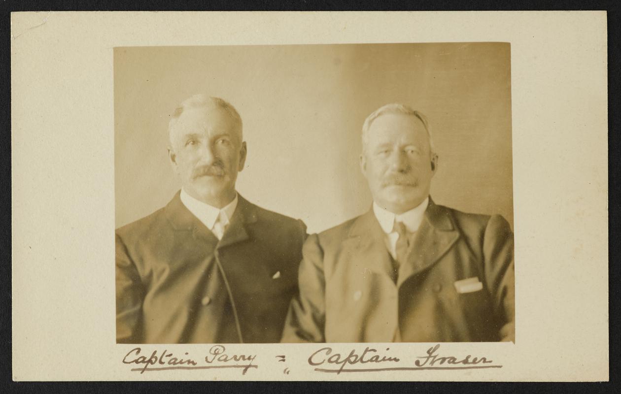 Photograph showing Captain Parry and Captain Fraser.