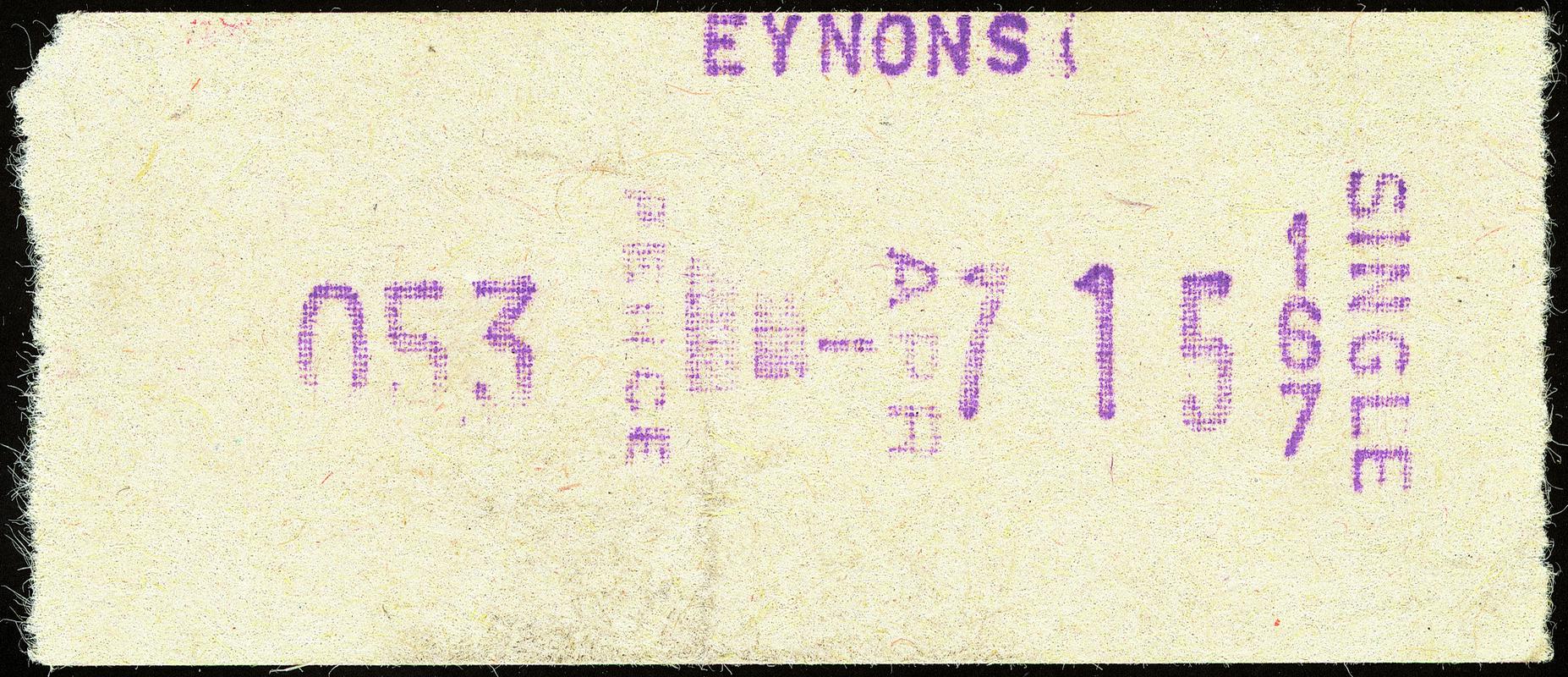 Eynons bus ticket