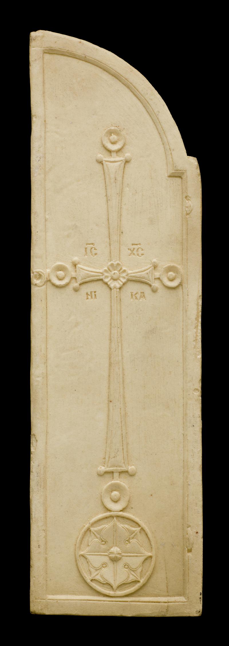 Plaster cast of ivory panel, right panel from a triptych