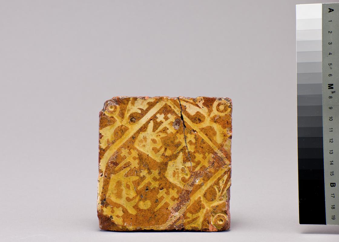 Medieval ceramic floor tile