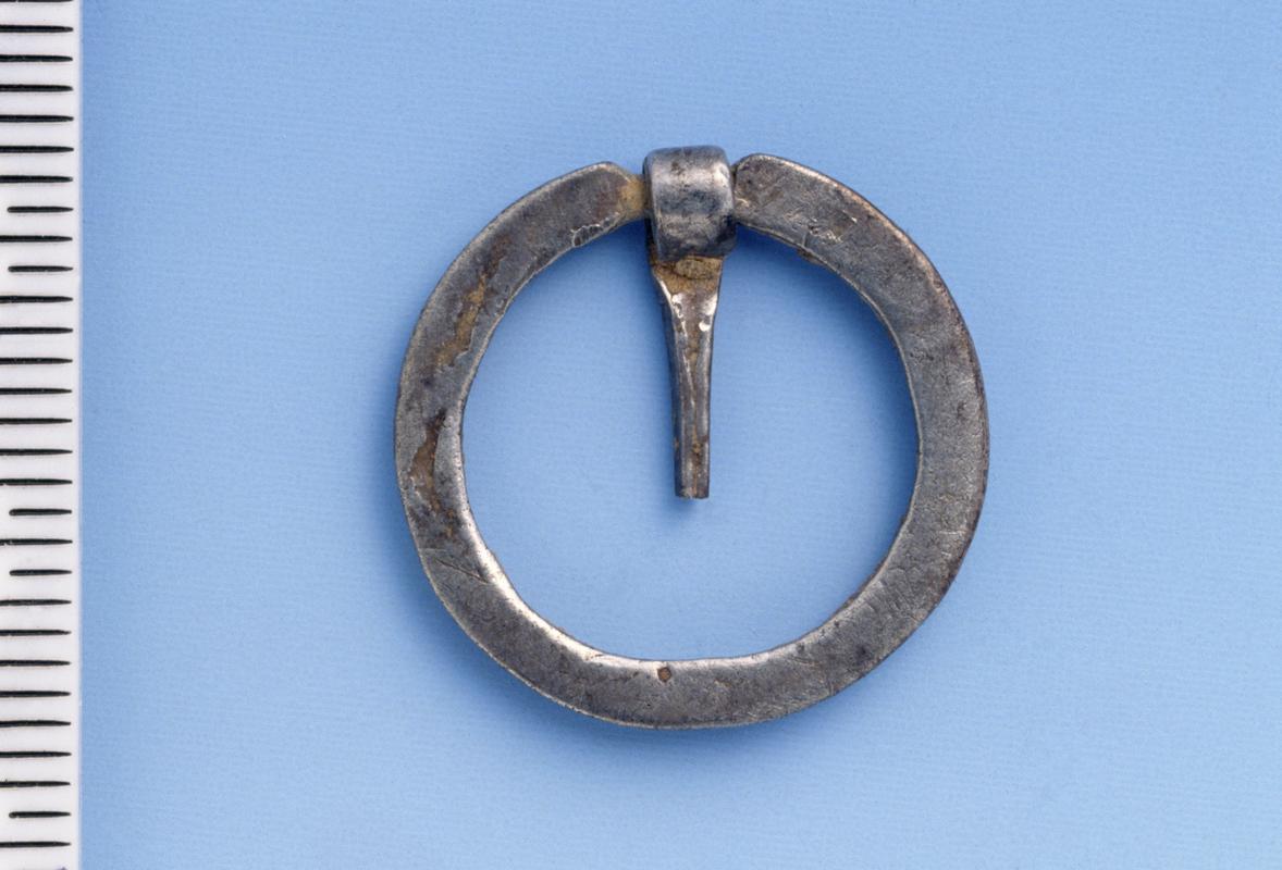 Medieval silver annular brooch