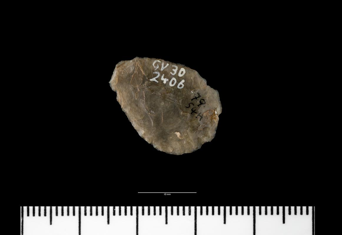 Neolithic flint leaf shaped arrowhead