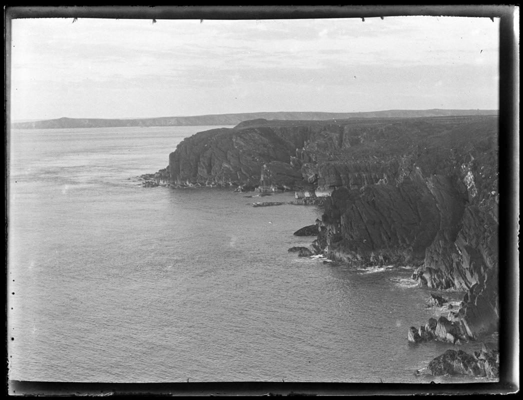 Skomer, glass negative