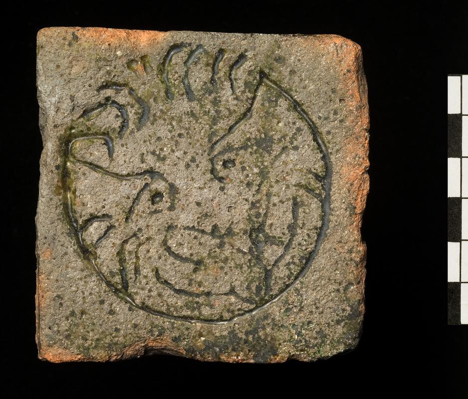 Medieval ceramic floor tile