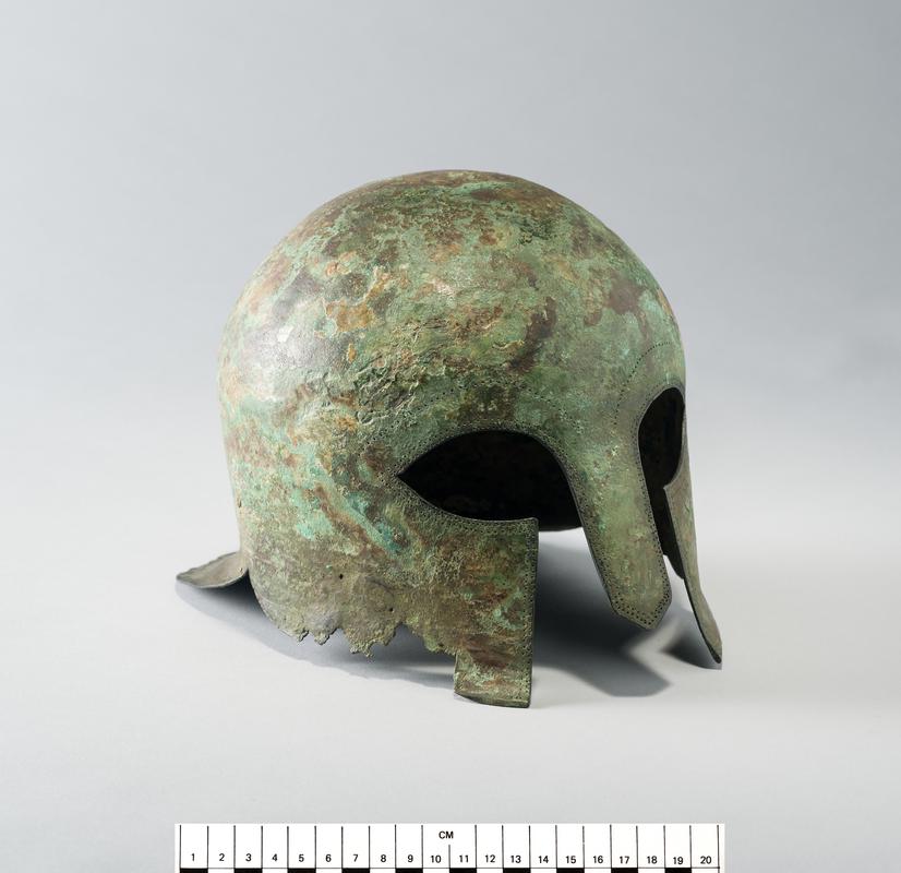 Unusually small Corinthian helmet