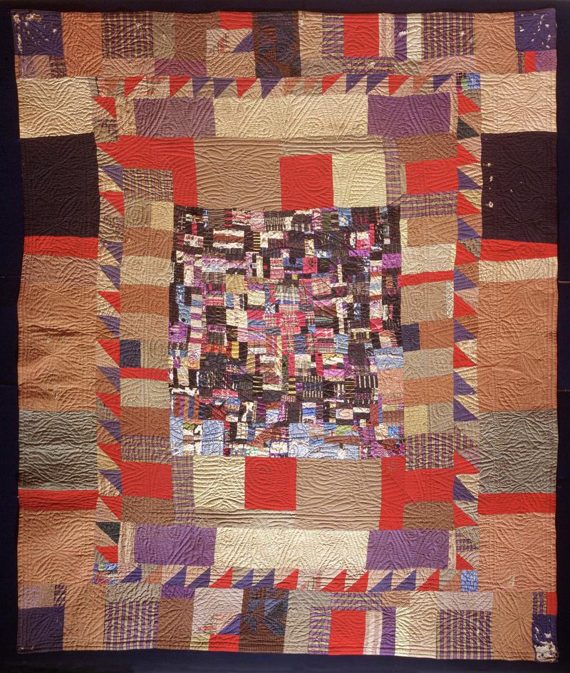 Patchwork quilt made c. 1860-70 in Carmarthenshire