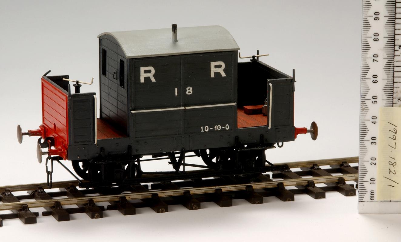 Rhymney Railway open brake van model