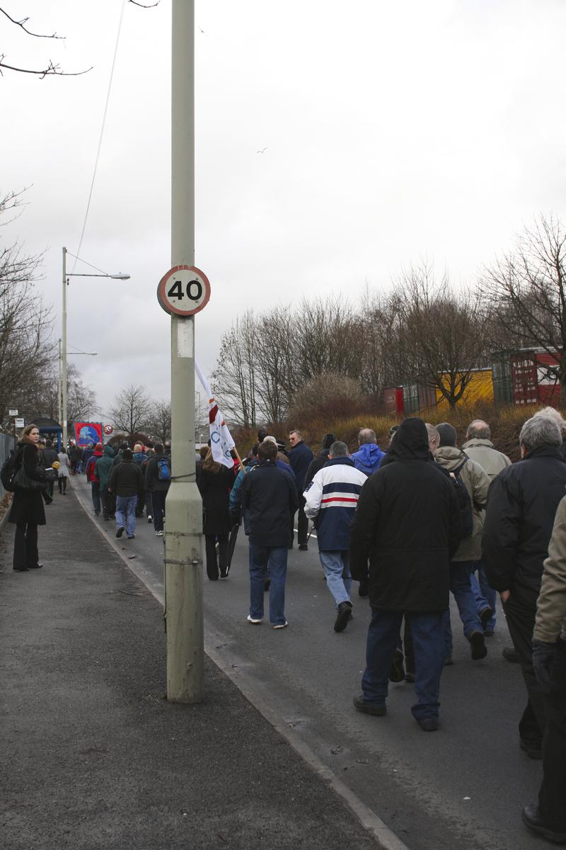 Hoover factory march, Merthyr Tydfil, photograph