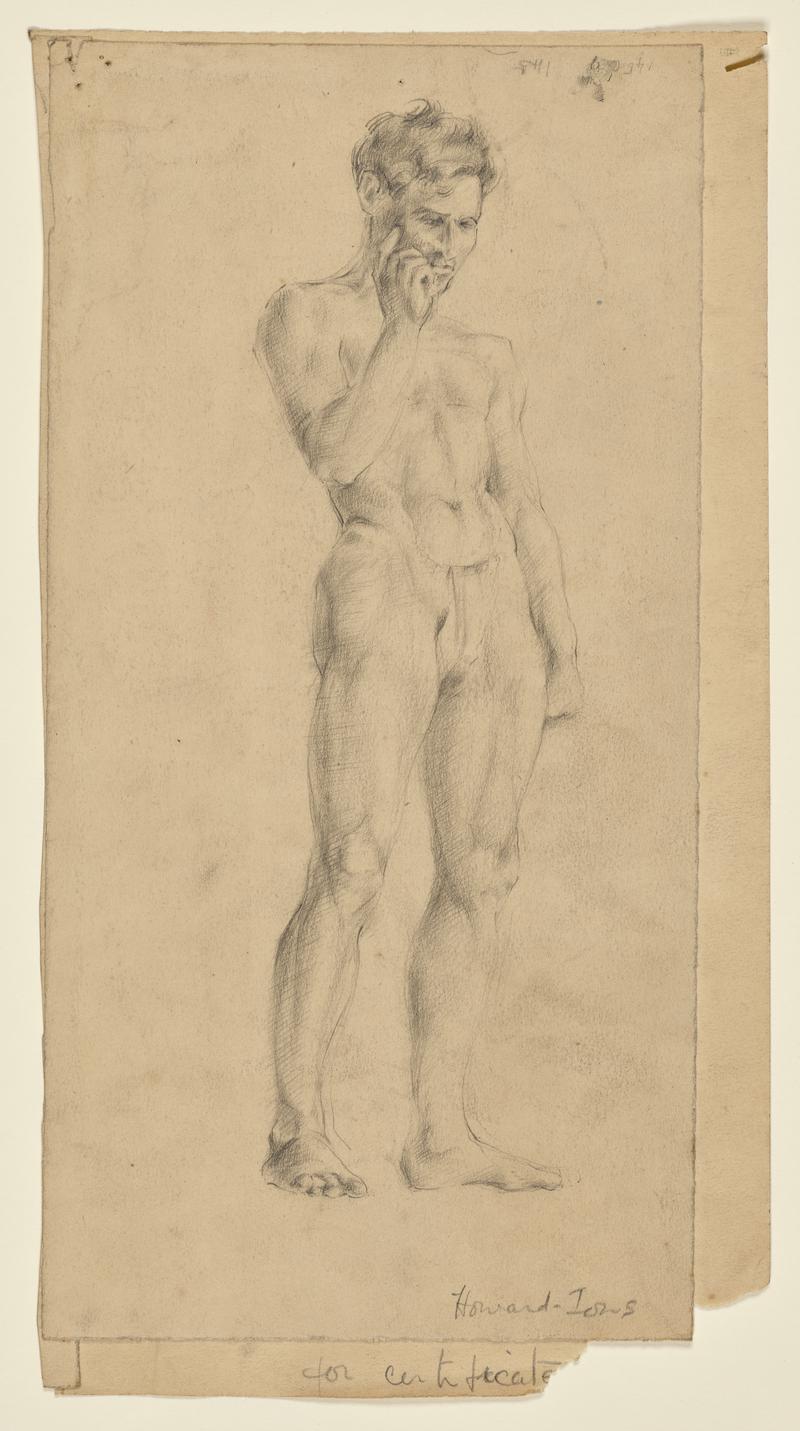 Slade Life Study - male nude in posing pouch &#039;for certificate&#039;