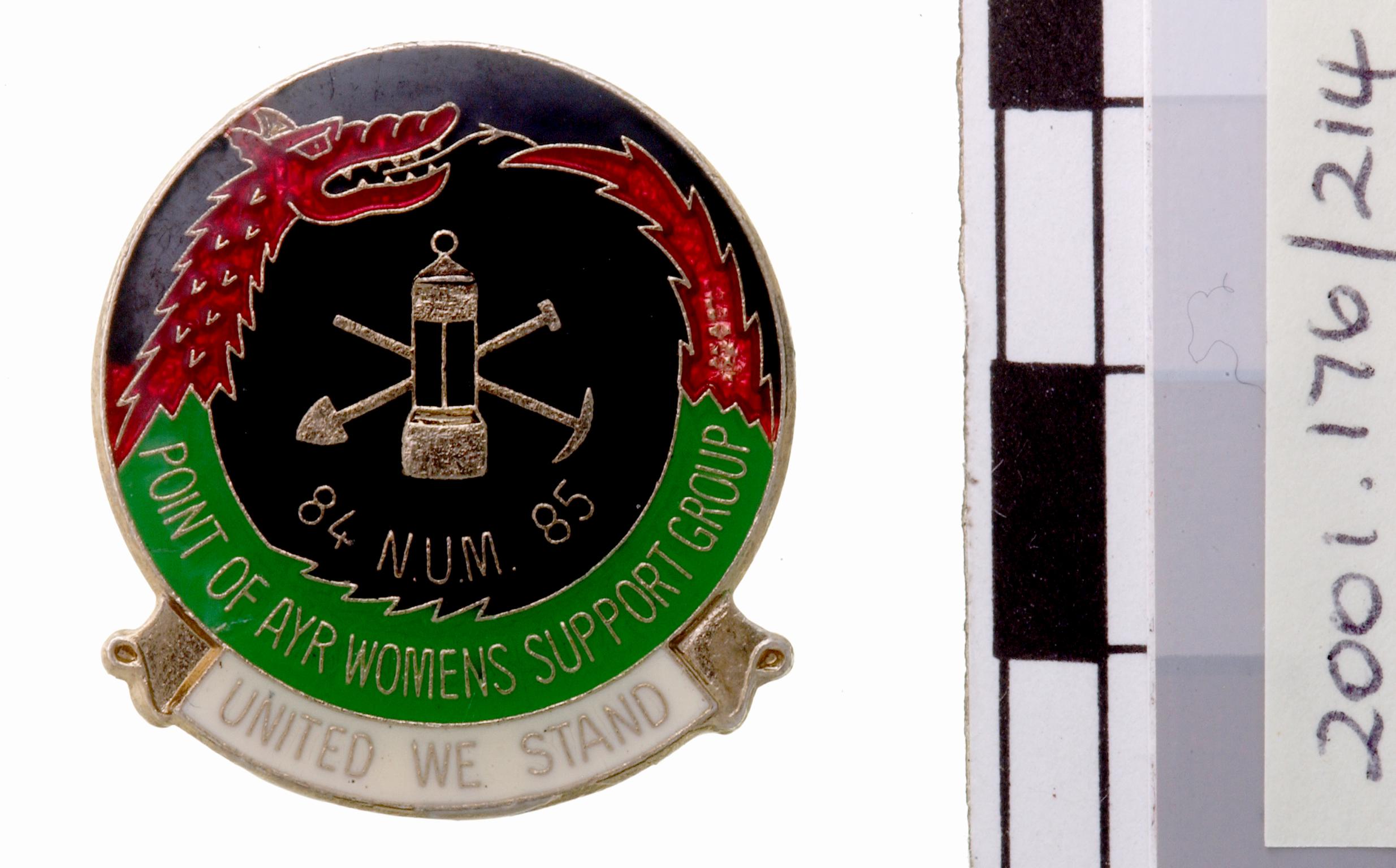 N.U.M. North Wales Area, badge