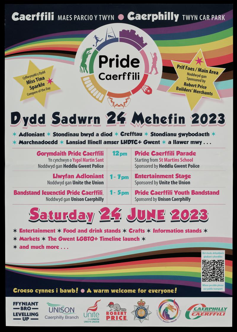 Pride Caerffili poster