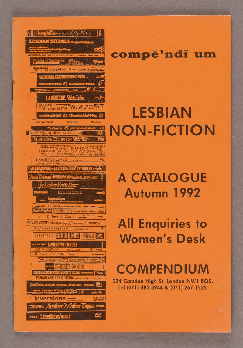 Compendium Lesbian Fiction List&#039;, Autumn 1992