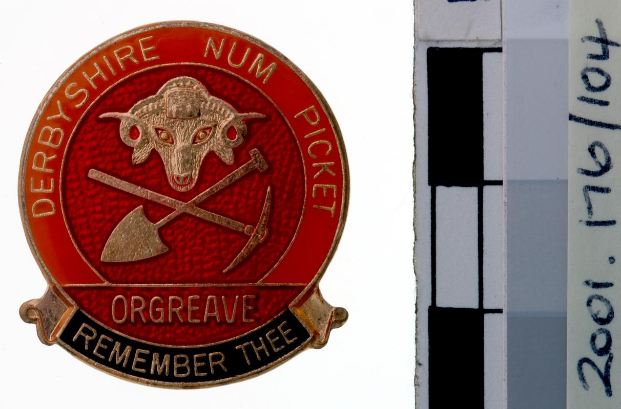 N.U.M. Orgreave Picket badge