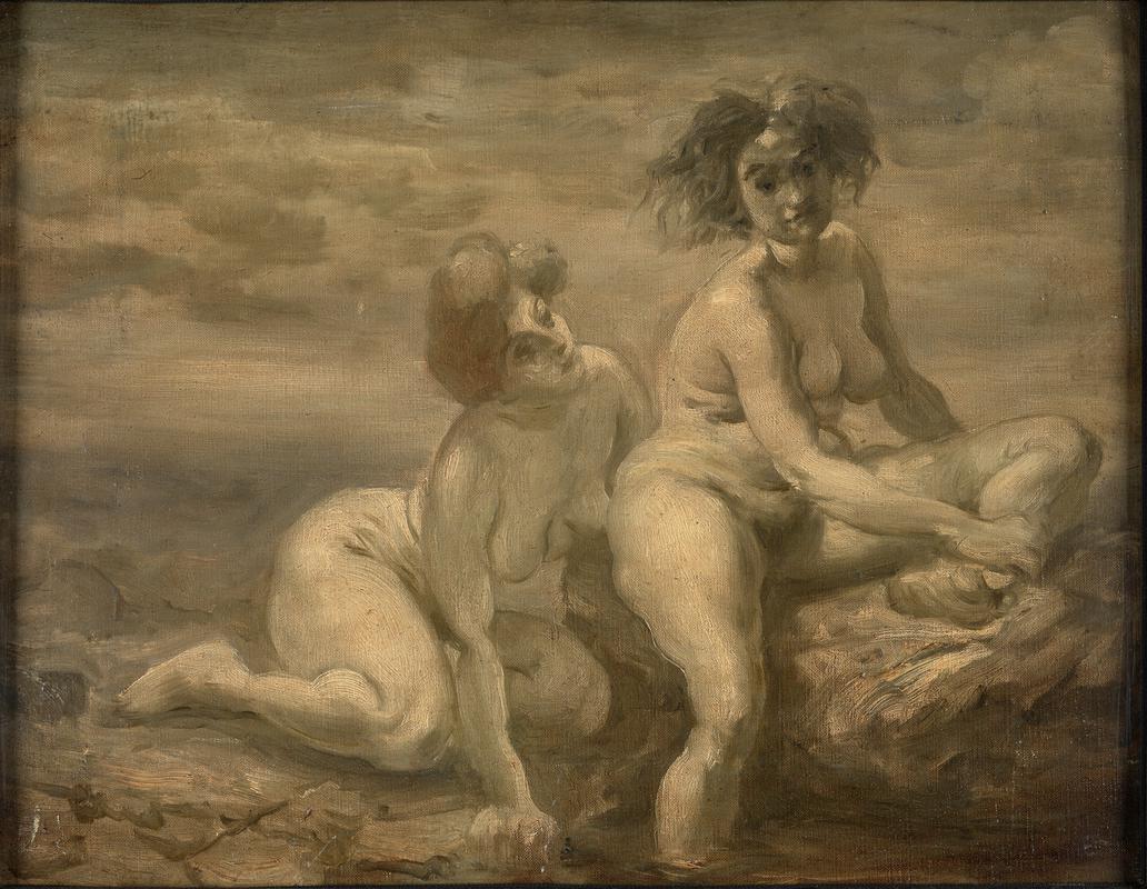 Study of two women bathing